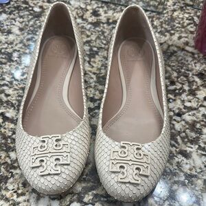 Tory Burch Cream Ballet Flats